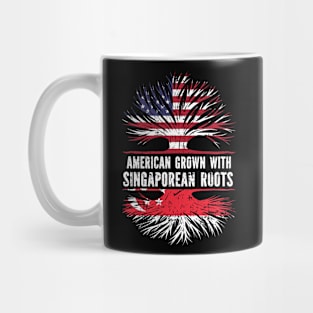 American Grown with Singaporean Roots USA Flag Mug